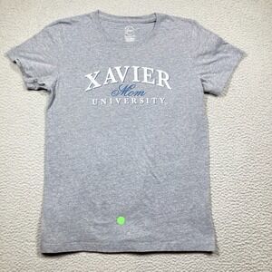 Xavier University MOM T Shirt Womens Medium Gray Short Sleeve Relaxed Fit STAINS